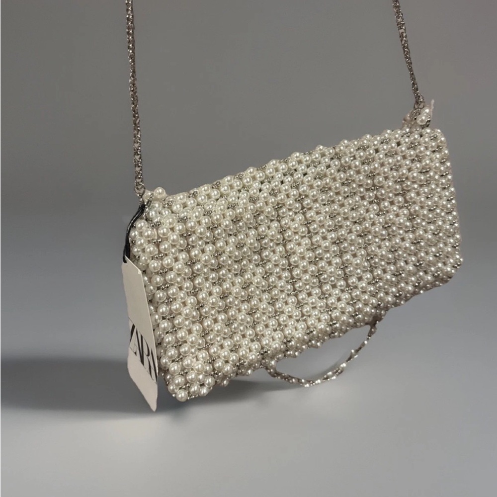 Chic Pearl Beaded Clutch
